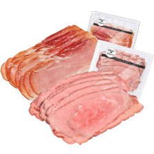 Gegrilde rosbief of Schwarzwalder schinken